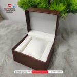 Single Slot Watch Box – Brown White - Image 2
